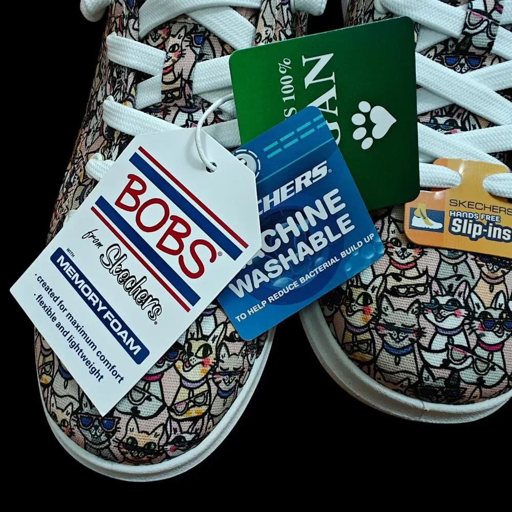 Skechers Womens D’Vine Kitty Cool Cats Slip-Ins Sneakers Size 7.5 Canvas NEW - Picture 6 of 14